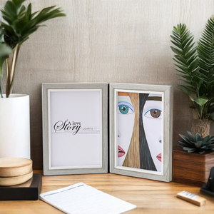 Bán Buôn Ba Lần Hai Mặt Gấp Khung Ảnh Hiện Đại Bằng Gỗ Hình Ảnh Khung Sơn Bề Mặt Vải Vật Liệu Kim Loại Tự Làm Sử Dụng - Product Image 4