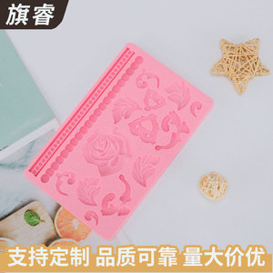 Silicone Cake Decorating Mold Rectangle Pink High Temperature Resistant For Home Kitchen Use - Product Image 5