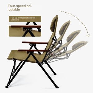 Ghế xếp ngoài trời có thể điều chỉnh, ghế thư giãn nghỉ trưa tại nhà, ghế di động cắm trại, giải trí bãi biển, câu cá, đóng gói tùy chỉnh - Product Image 3