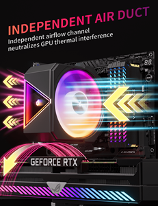 Refroidisseur CPU ARGB upHere, ventilateur CPU <span class=keywords><strong>RGB</strong></span> 120 mm, refroidisseur d'air pour CPU compatible avec LGA1851, 1700, AM5, AM4, LGA1200, Intel, AMD, ventilateur de refroidissement pour PC - Product Image 3