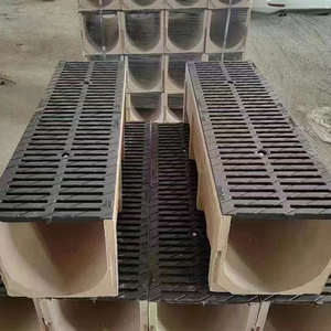 Canal <span class=keywords><strong>de</strong></span> drenaje D400 <span class=keywords><strong>de</strong></span> alta resistencia, 1M, rejillas <span class=keywords><strong>de</strong></span> <span class=keywords><strong>hierro</strong></span> fundido <span class=keywords><strong>de</strong></span> alta capacidad, desagües <span class=keywords><strong>de</strong></span> canal para valla <span class=keywords><strong>de</strong></span> patio al aire libre, acera, Patio - Product Image 2