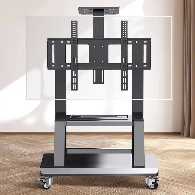 Motorized 55-100 Inch Mobile TV Stand Electric Lift Cart for Video Conference Interactive Flat Panel Heavy Duty Stand OEM ODM