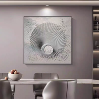 Décoration d'intérieur tendance en gros, design abstrait 3D en pierre moderne, décoration murale de luxe, peinture en porcelaine de cristal haut de gamme