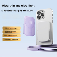 Nuevo estilo de carga rápida 5000mAh reloj de teléfono móvil banco de energía inalámbrico magnético con soporte incorporado adecuado para Apple Watch