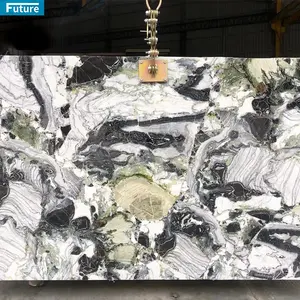 Großhandelspreis Pandora weiße Marmorplatte Patagonien Marmorplatte Fliesenstein natürlicher Luxusstein brasilianischer Pandora-Marmor