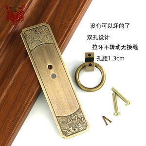 Chinese <b>Antique</b> <b>Brass</b> Cabinet <b>Door</b> Handle Rectangle Durable Wardrobe Bookshelf Hardware - Product Image 4