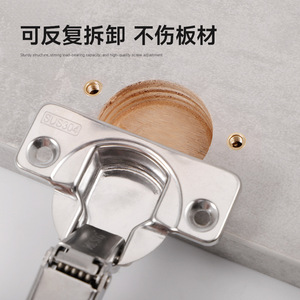 Charnière en acier au carbone moderne M4 avec écrou intégré, vis d'expansion pour meubles et armoires, renforcement, installation facile, solide et durable GQK - Product Image 5