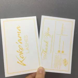De lujo de encargo de el tamaño y el logotipo de la marca 300g de papel de cartón de impresión de tarjeta de gracias