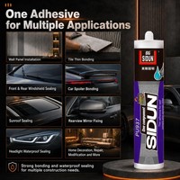 Adhésif polyuréthane monocomposant PU937 300ml – Colle fine pour panneaux muraux et carreaux – Scellant imperméable et résistant aux intempéries pour la construction