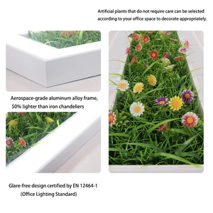 Lustre d'intérieur moderne <span class=keywords><strong>Luminaire</strong></span> <span class=keywords><strong>de</strong></span> plafond décoratif suspendu avec plantes naturelles Feuille Floral Éclairage <span class=keywords><strong>de</strong></span> <span class=keywords><strong>bureau</strong></span> Décor Lumière - Product Image 4