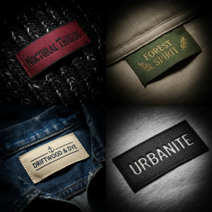 ป้ายพิมพ์ลายผ้าแพรแข็งขนาด 1.5x2 นิ้ว ป้ายโลโก้ดีไซน์ขายดี ป้ายพิมพ์ลายสำหรับเสื้อผ้า ป้ายพิมพ์ลาย ป้ายเสื้อผ้า - Product Image 1