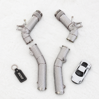 Tuyaux de descente à haut débit en acier inoxydable SDO pour Maserati MC20 3.0T V6 2021-2026 avec bouclier thermique, échappements de course