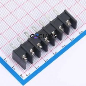 MX35H-8.25-07P-BK01-Cu-S-A Barrier Terminal Block Through hole Component THT,P=8.25mm Connector Two Sides 8.25mm 1x7P Center Pin - Product Image 1