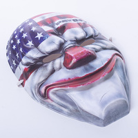Masque Joker imprimé en 3D conçu en usine Masque facial en plastique PVC léger pour Halloween et les fêtes