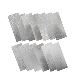 XUNDA XD-W036 Piastre per Affilatura Diamantate a 13 Grane, Affilacoltelli a Forma di Carta di Credito 151x63 <span class=keywords><strong>con</strong></span> Base Antiscivolo per <span class=keywords><strong>Affilare</strong></span> <span class=keywords><strong>Coltelli</strong></span> - Product Image 1