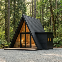 Villa Modulaire de Luxe en Acier pour Résidence d'Invités, Projet de Développement Immobilier, Unité de Maison en A-frame S350