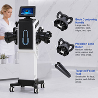 Rouleau de massage corporel complet à rotation bidirectionnelle 360° magnétique à tête interchangeable rapide pour drainage lymphatique et anti-cellulite visage et corps