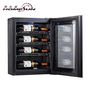 Custom Thermoelectric 4 bottle wine dispensers, commercial wine cooler led logo glass door, wine cooler cabinet with low price