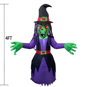 Bruja Inflable de Halloween de 1.2M / 4 pies, Decoración de Jardín con Luces LED, Accesorio para Fiestas al Aire Libre - Product Image 2