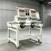 Machine à broder automatique à double tête 12 aiguilles, machine commerciale pour casquettes, uniformes et broderie de logos