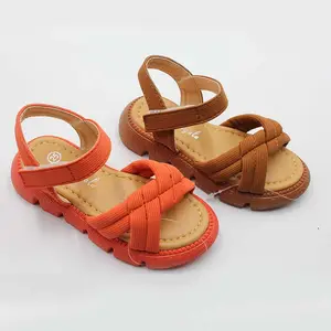 Sandálias infantis de verão, sapatos de princesa estilo coreano para crianças, casuais, fundo macio, antiderrapante, sandálias de praia para meninas, 2023