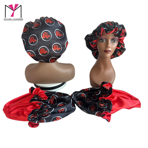 Bonnet rond en satin de soie MUYANG avec logo personnalisé, imprimé africain, style ethnique, double couche, unisexe, utilisable en toutes saisons - Product Image 2