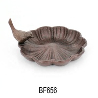 Nouveau 2026 Artisanat métallique en fonte pour décoration de jardin : Bain d'oiseaux / Bain d'oiseaux décoratif en métal pour jardin / Mangeoire à oiseaux en forme de pelle pour extérieur