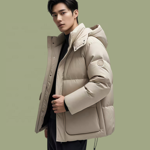 Vestes d'hiver pour hommes, chaudes, décontractées, respirantes, imperméables, à imprimé animal, style bomber, à capuche zippée, 90% duvet de canard, pour la chasse en plein air - Product Image 1