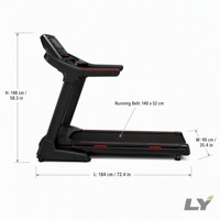 Caminadora Plegable para Gimnasio en Casa, Velocidad Máxima de 20 km/h, Capacidad de 130 kg, Inclinación Eléctrica de 15 Niveles con Pantalla LCD de 7 Pulgadas