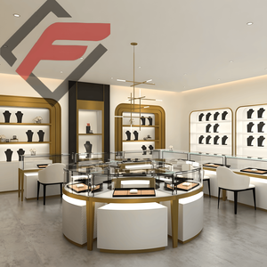 Sang trọng chất lượng cao LED Showcase cho các cửa hàng đồ trang sức tùy chỉnh kim loại kính tủ trưng bày với kệ kim loại cửa hàng truy cập - Product Image 1