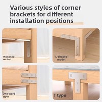 Support d'angle droit à 90 degrés en acier inoxydable, connecteur renforcé pour meubles, chaises, tabourets, fixation de lit, support d'étagère