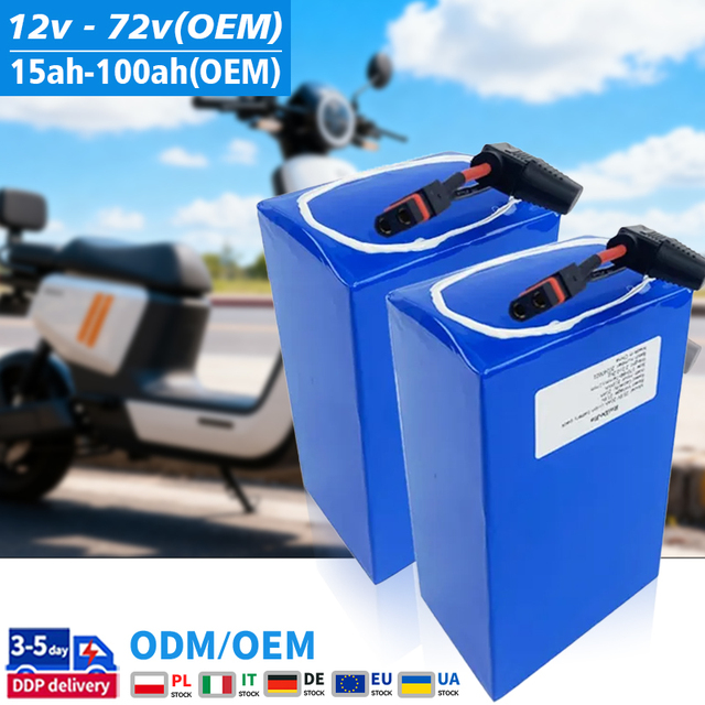 12V/24V/36V/48V/52V/60V/72V 15Ah/20Ah/30Ah/40Ah Li-ion Battery Pack for E-Bike E-Scooter Factory Direct