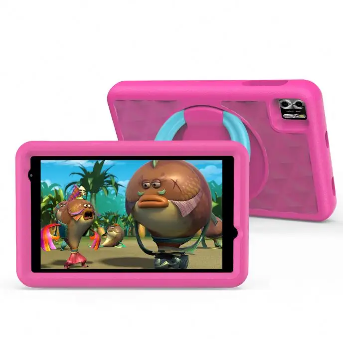 Veidoo-Tablette Android 8 pouces 64GB pour enfants, tablette PC avec étui en silicone, application de contrôle parental