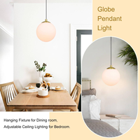 Luminaire suspendu moderne en laiton et verre pour îlot de cuisine, style ETL, en stock aux États-Unis