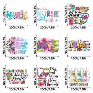 แผ่นปะรูปการ์ตูนน่ารักสำหรับเทศกาลอีสเตอร์ ทำจากโพลีเอสเตอร์ PET ซักได้ ใช้กับเสื้อยืด DIY ด้วยการรีดร้อน  วัสดุพลาสติซอล ซิลิโคน ยาง PU - Product Image 3