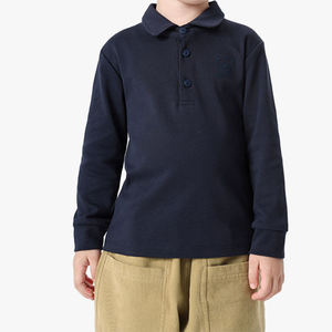 Nueva Colección Otoño 2026, Camiseta Polo de Manga Corta para Niños, Estilo Preppy Informal, 100% Algodón, Tejido de Punto, Moda Infantil - Product Image 3