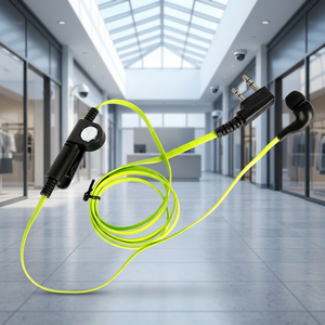 Auricular estilo Green Noodle con conector K de 2 pines, sonido de alta calidad, audio claro, ajuste seguro para <span class=keywords><strong>Baofeng</strong></span> UV5R BF888s Kenwood Walkie Talkie - Product Image 2