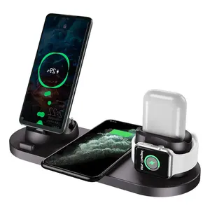 3 Qi Phone Stand 3 In 1 Wireless Charger For Xiaomi Samsung iPhone 13 12 11 Pro Max Watch 15W Fast Charging Station Phone Holder