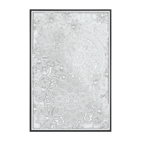 Grande taille mandala floral 3D multicouche gravure laser moderne, art mural luxe bois‑verre