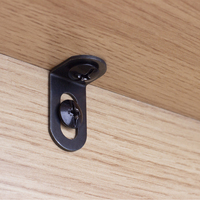 Support d'étagère réglable réparations du bois renfort d'angle petits supports de jambe de force à angle droit noirs pour support d'étagères d'armoire de meubles