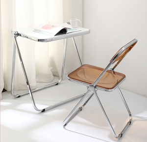 Mesa Auxiliar Plegable Moderna con Marco Metálico, Portátil, para Sala de Estar o como Mesa para Servir Aperitivos - Product Image 2
