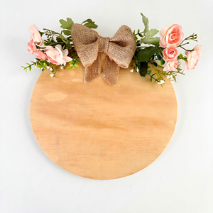Round <b>Wooden</b> Welcome <b>Sign</b> With Arabic Peace Text Wall Decor Indoor Entryway Rustic <b>Home</b> Decoration Handmade - Product Image 1