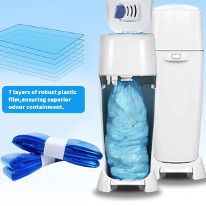 Sac de recharge pour couches Diaper Genie Playtex Arm <span class=keywords><strong>Hammer</strong></span>, film épais à 7 couches, anti-fuite, anti-odeur, sac de déchets pour couches, sacs pour seau - Product Image 4