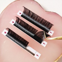 Plateaux d'extensions de cils en cachemire 0.02 0.03 0.05 Noir mat premium pour volume, vente en gros, 22mm 25mm