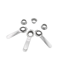 Clips et œillets métalliques plats en nickel brillant pour dossiers et accessoires de classement