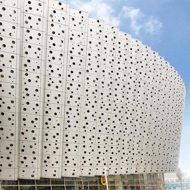 Modern Design Privacy Screen Perforated Metal Panels Decorative Steel Hotel Application Naview Aluminum Facade Cladding