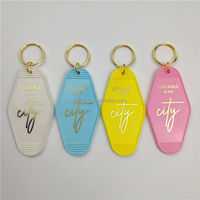Llavero Retro de Alta Calidad para Motel, Etiqueta de Llave de Motel Personalizada, Diseño Personalizado, Impresión a Doble Cara, Llavero para Hotel