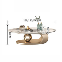 Table Basse Ronde Moderne de Luxe pour Salon en Marbre et Pierre, Design Blanc et Doré, avec Bol