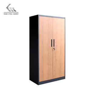 Lemari pakaian 2 pintu baja, dua pintu ayunan, lemari loker dengan 2 pintu & cermin - Product Image 2