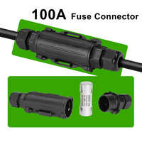 NSPV 4F2-2258100A-G 1500V DC IP68 Connecteur de fusible solaire 100A mâle/femelle rond pour système solaire Connecteur de fusible en cuivre